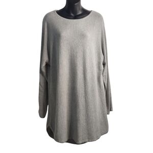 Michael Kors Sweater Dress Women's Gray knit Crewneck Longsleeve Size Medium
